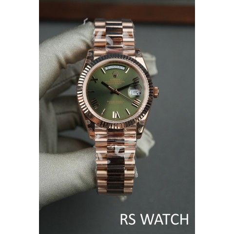 롤렉스 데이데이트 금통 올리브그린 40mm 전면 이미지